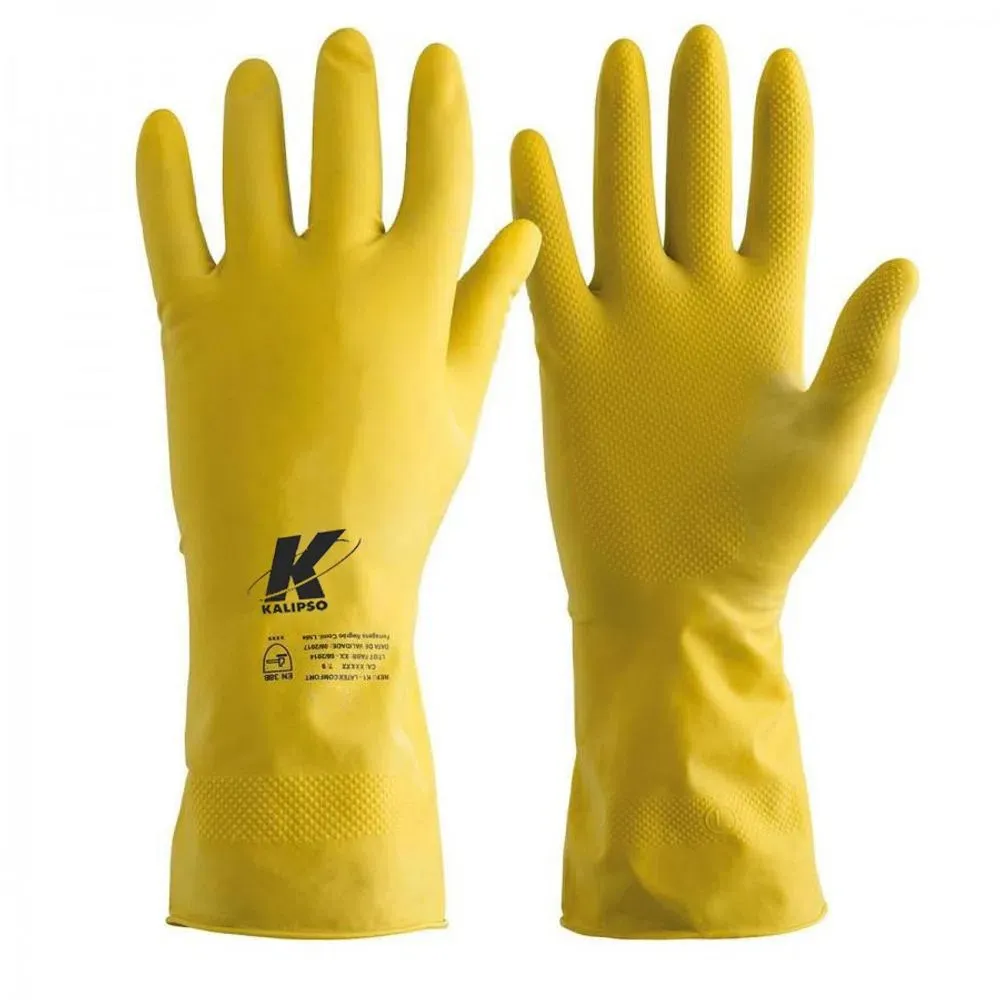 LUVA LATEX LIGHT AMARELA KALIPSO T.9G C/12 PARES - foto 1