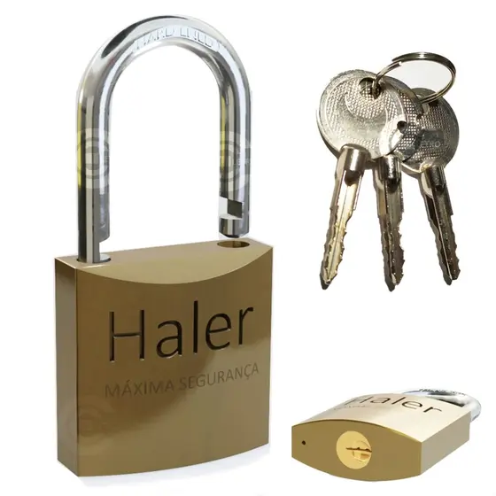 CADEADO TETRA HL-265T HALER 50MM DOURADO CX/6 - foto 1
